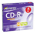 52x Write-Once CD-R - 5-pack, jewel case