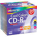 48x Cool Colors Write-Once CD-R - 20-pack, slim je