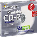 52x Write-Once CD-R with White Ink Jet Printable S