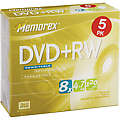 8x Rewritable DVD+RW Slim - 5-pack