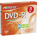 16x Write-Once DVD-R - 5-pack, slim