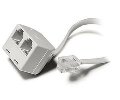 Recoton 25' Dual Phone Extension Cord in White