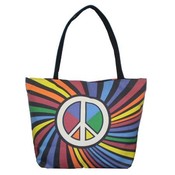 Large Groovy Peace Tote
