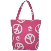 Medium Pink Peace Tote