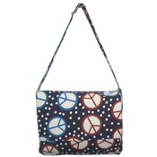 Polka-Dot Peace Messenger Bag