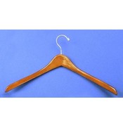 17" Walnut Wood Dress/Coat Hanger