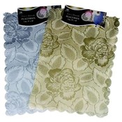 2 Piece 12"x18" White/Beige Woven Placemats