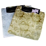 16"x16" White/Beige Woven Cushion Cover