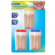 3 Pack Wooden Toothpicks in Dispenser