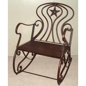Metal Rocking Chair W/ Star