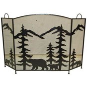 Bear Themed - Metal Fireplace Screen