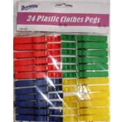24 Pack Plastic Clothespins(Case of 36)