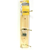 Horizontal Wood Clothes Hanger w/Brass Hooks