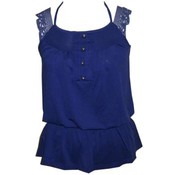 Fashion Solid Poly  Spandex Tops