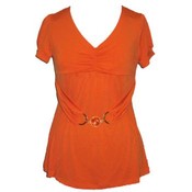 fashion  solid  poly  spandex tops