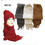 Womens Knit Hat and Scarf