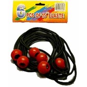 6 Piece 15" Elastic with 2 Balls Bungee Cord