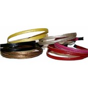 6 Assorted Headband 2 Layer-Leather Like 6 Colors