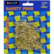 100 Piece Brass Safety Pins