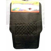 4 Piece Car Mat Set-Assorted Black + Grey Color