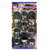 9 Piece Plastic Hooks-Adhesive