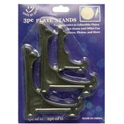 Plate Stand - 3 Piece-Plastic Black