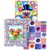 Large Everyday Gift Bags-3Assorted Flowers Stripes