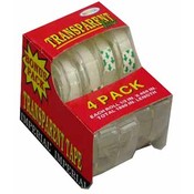 4 Pack Transparent Tape.5"