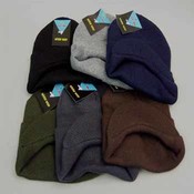 6 Assorted Knit Caps W Visor
