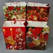 4 Assorted Jumbo Pointsettia Bags