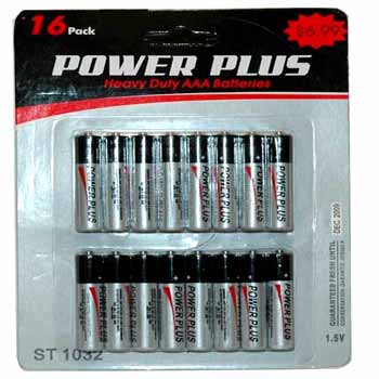 16 Pack AAA Batteries