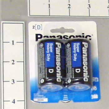 2 Pack "D" Panasonic Heavy Duty Batteries