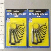 10Pc Hex Key Set
