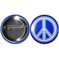 Blue Peace Button 2.25 inch round