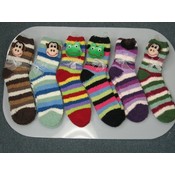Ladies Fuzzy Socks with 3-D Animals