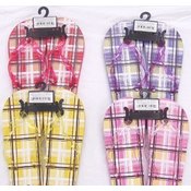 Flip Flops with Plaid pattern
