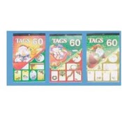 60 Count Self Stick Gift Tags- 3 Colors