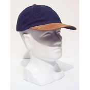 Cotton caps w/suede visor