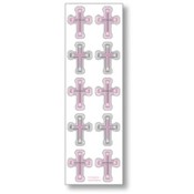 Pink Crosses Stickers
