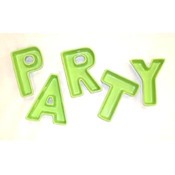 Green Ceramic P-A-R-T-Y Snack Tray