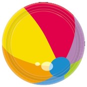 Beach Party Paper Plates(Case of 6)