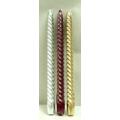 12" Metallic Spiral Taper Candle Assortment
