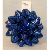 6" Royal Blue Holographic Bow