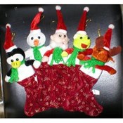 10" Christmas Plush With Stocking Assorted