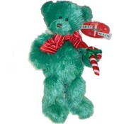 14in Standing Green Christmas Bear