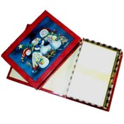 Christmas Memo Box with Paper and Pencil