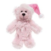 7" Pink Holiday Plush Bear