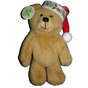 7" Beige Christmas Plush Bear