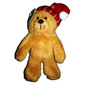 7"  Beige Christmas Plush Bear