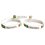 Guyana Rubber Flag Bracelet